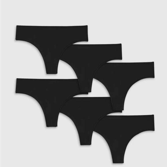 Quince Other - New Quince Second Skin Thong 6 Pack Black Sz L and S